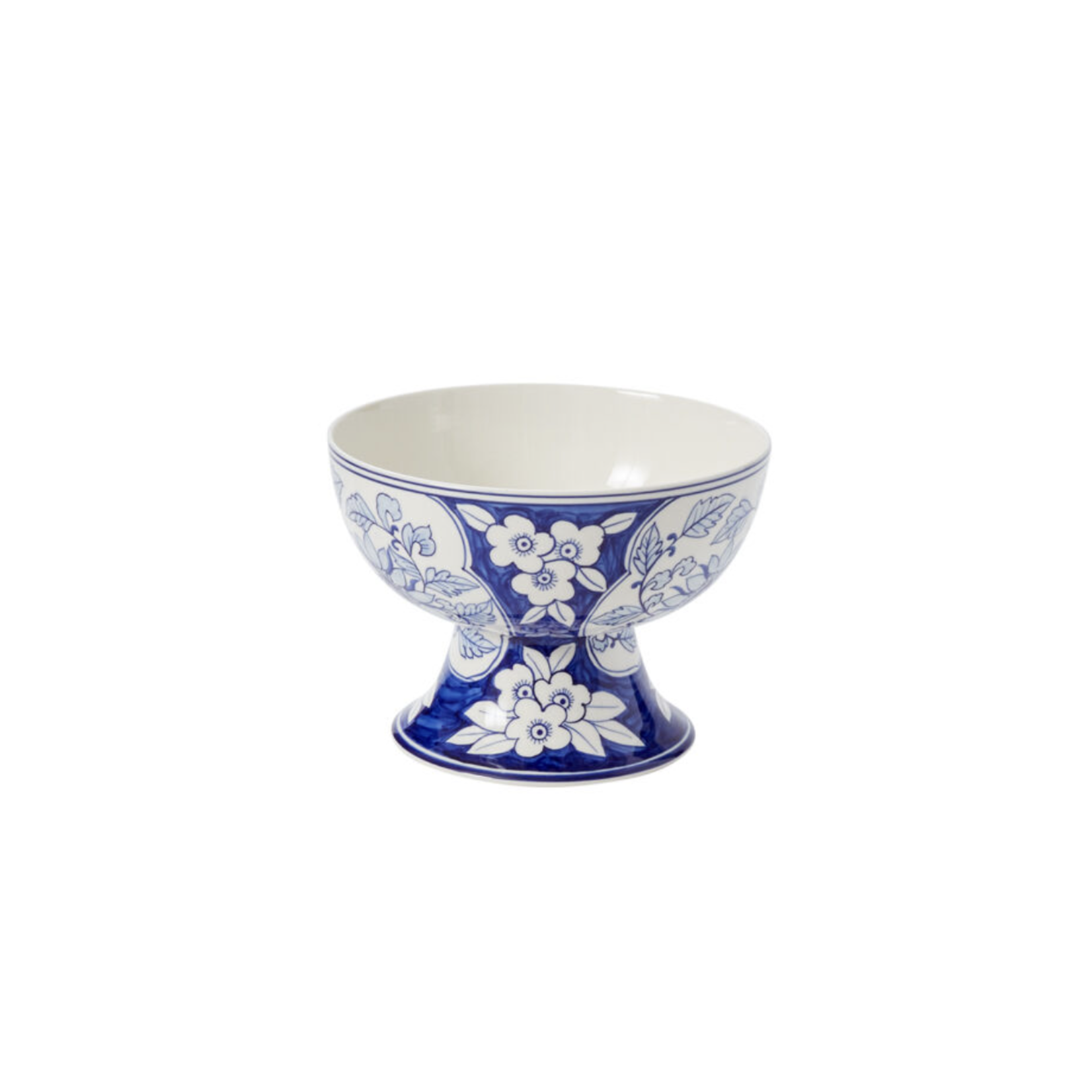 5.75”H X 8” BLUE ELODIE COMPOTE