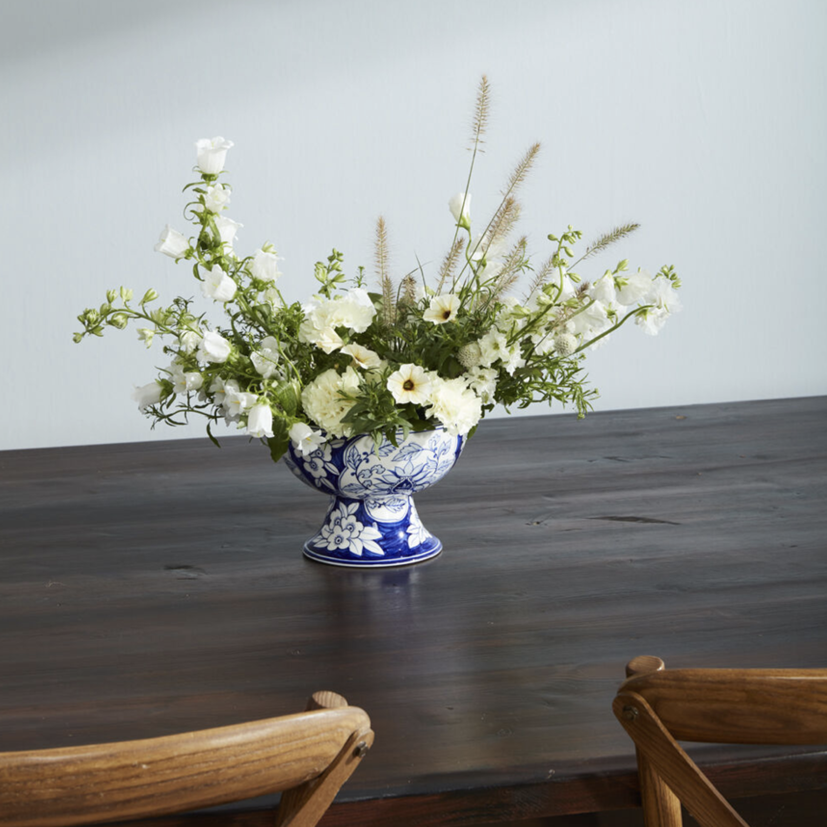 5.75”H X 8” BLUE ELODIE COMPOTE