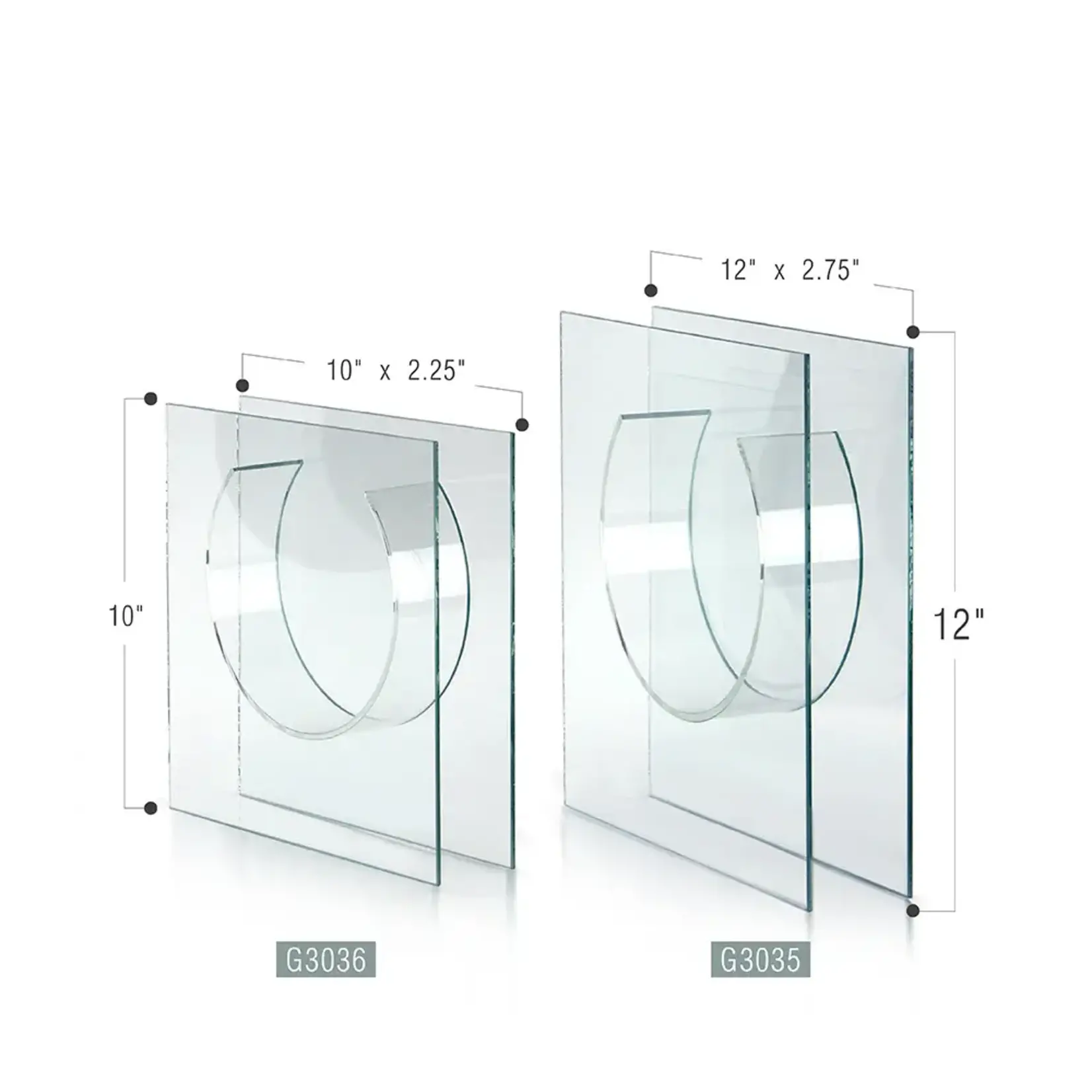 12”h x 12”l x 2.75” LUMINOUS BOND PLATED DESIGNER GLASS VASE