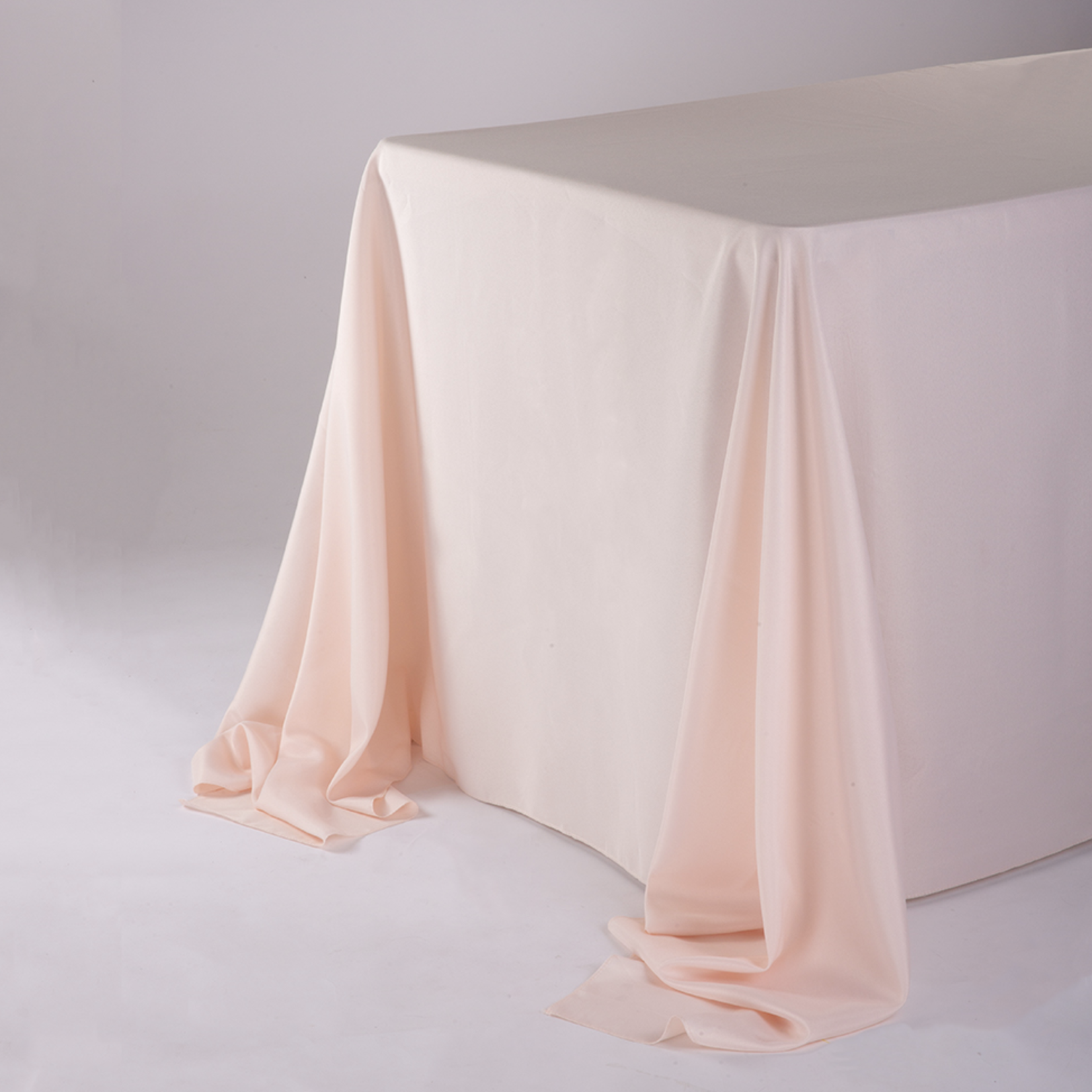 90" X 132" BLUSH RECTANGLE TABLE CLOTH