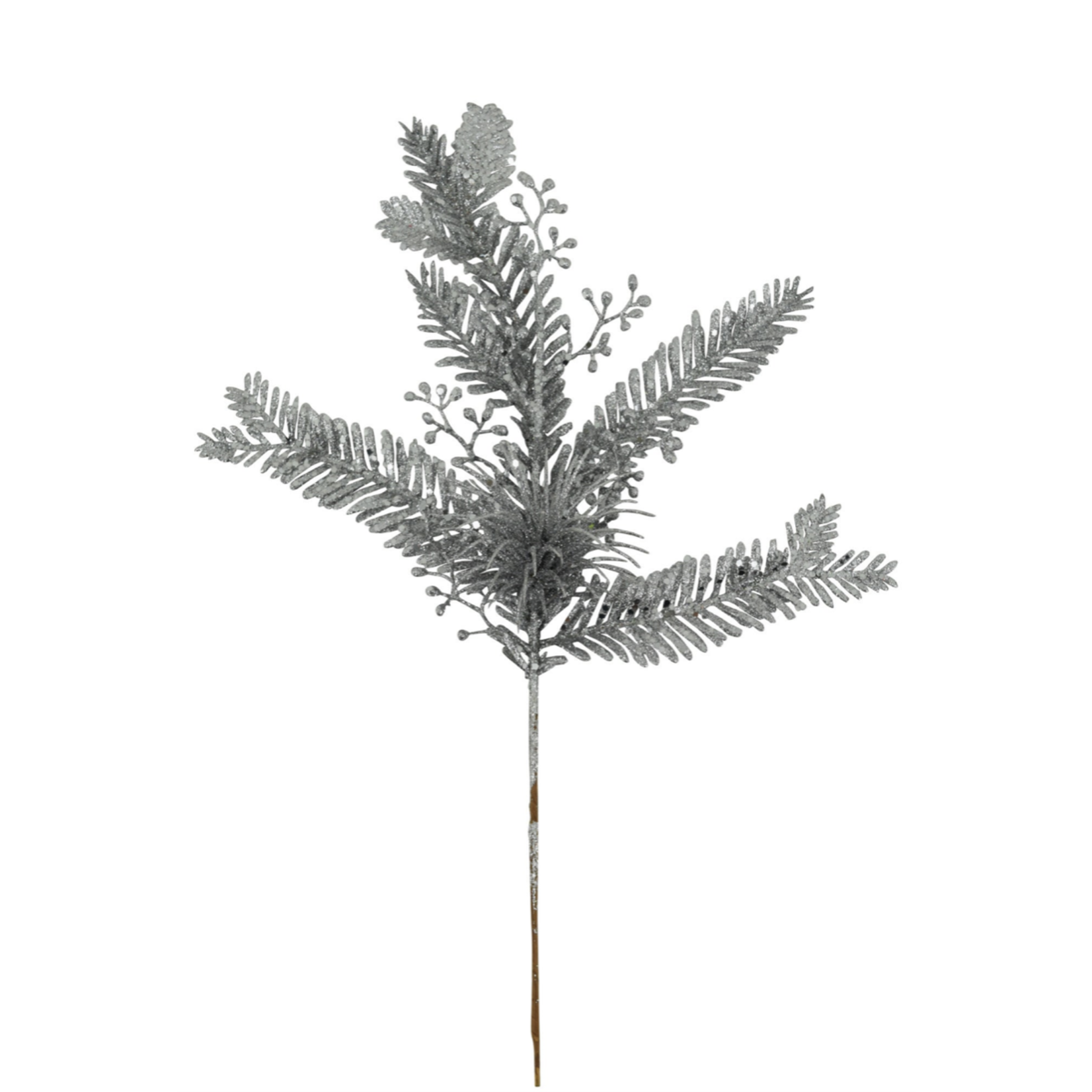 13”H SLIVER GLITTER MIMOSA MIXED PICK