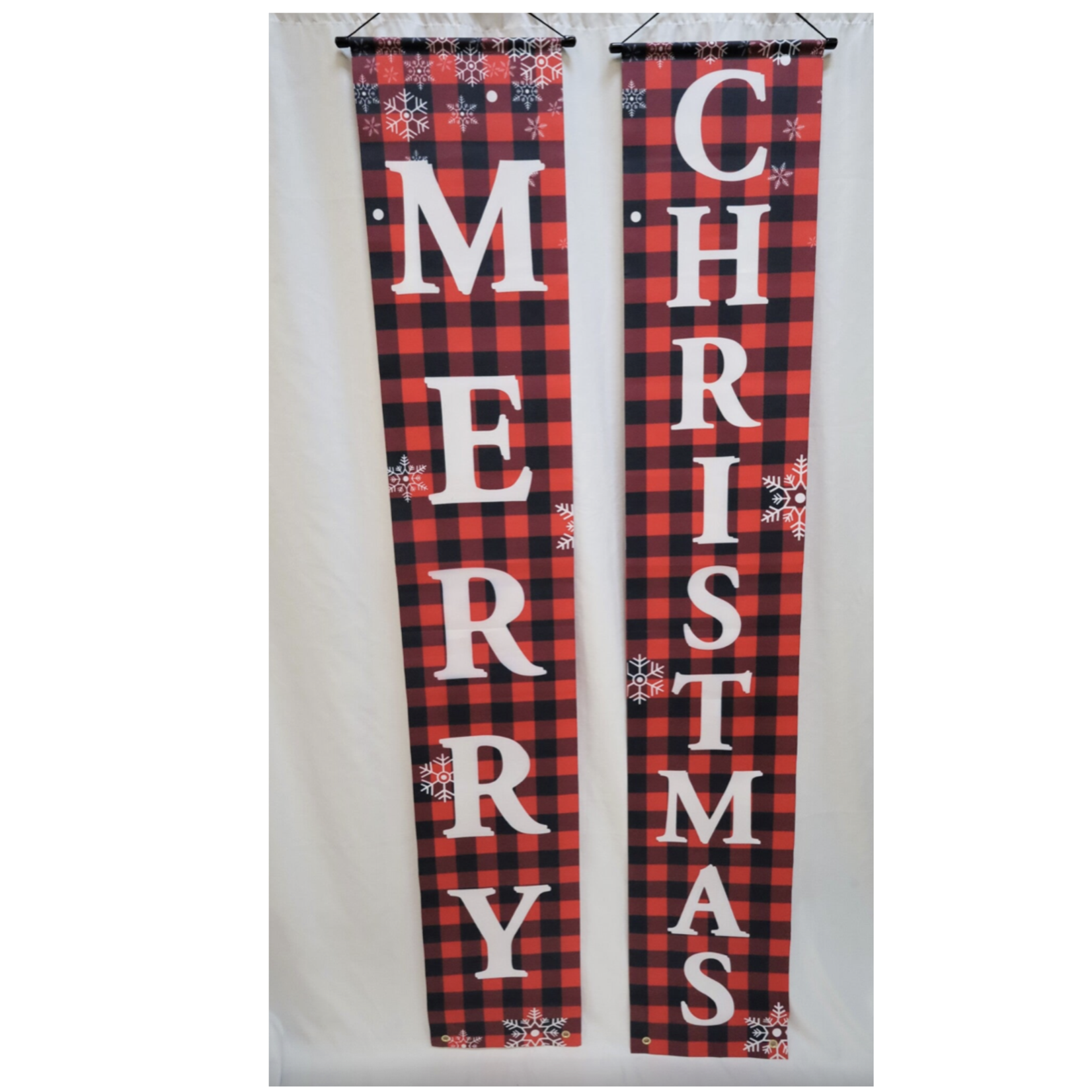 6FT X 12 MERRY CHRISTMAS BANNER 2PCS SET