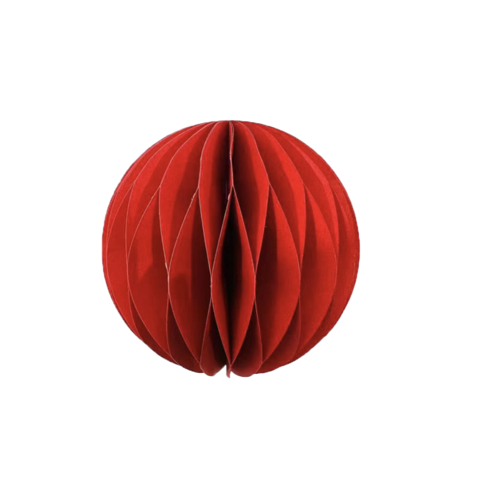 6” RED CHRISTMAS PAPER HONEYCOMB BALL