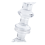 7.25”H X 4.5” CRYSTAL GLASS CANDLEHOLDER FOR PILLAR AND/OR TAPER