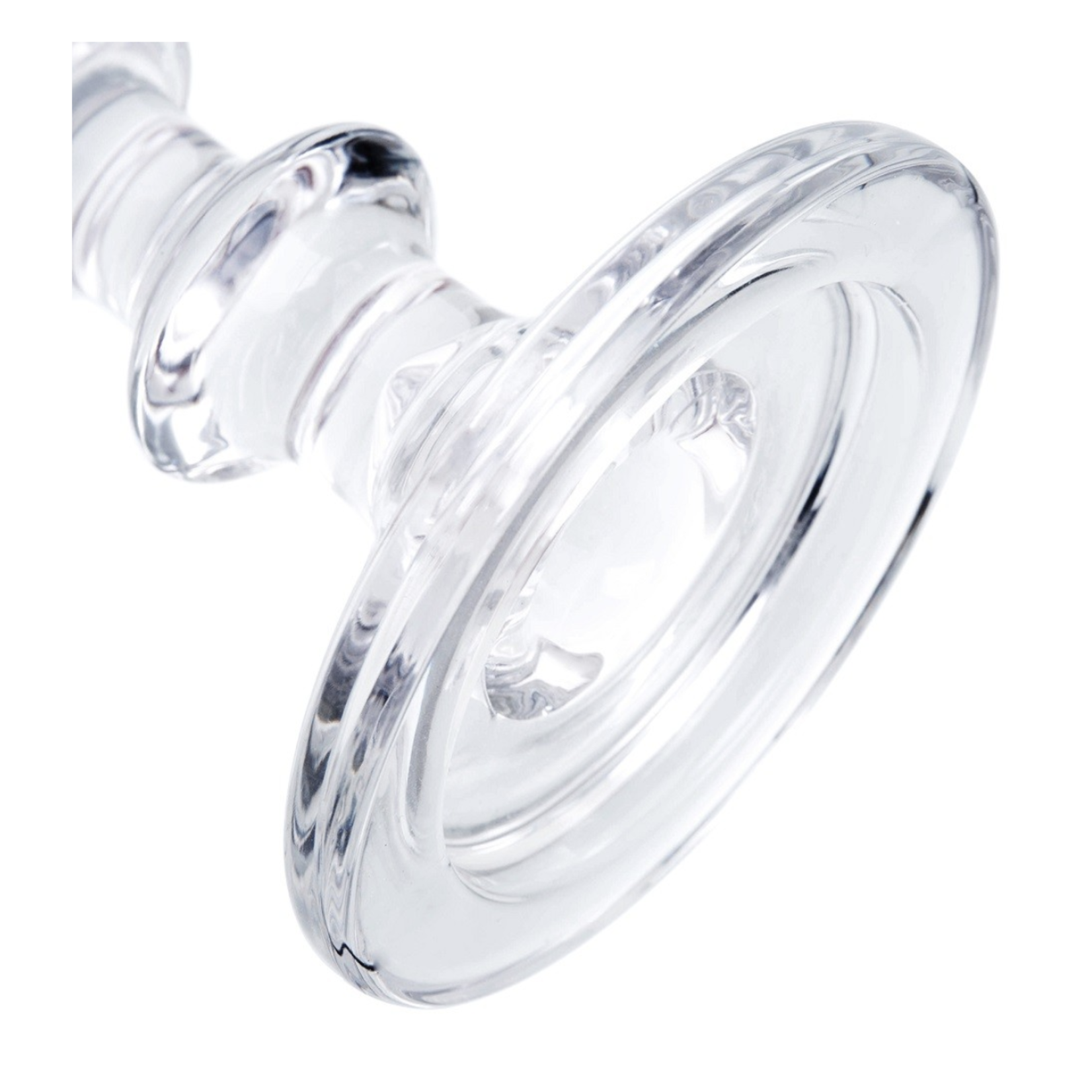 7.25”H X 4.5” CRYSTAL GLASS CANDLEHOLDER FOR PILLAR AND/OR TAPER