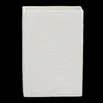 12”h x 8” x 4” MATTE WHITE CERAMIC RIGGED RECTANGLE VASE