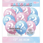 10PC GENDER REVEAL BALLOONS "BOY ? GIRL"