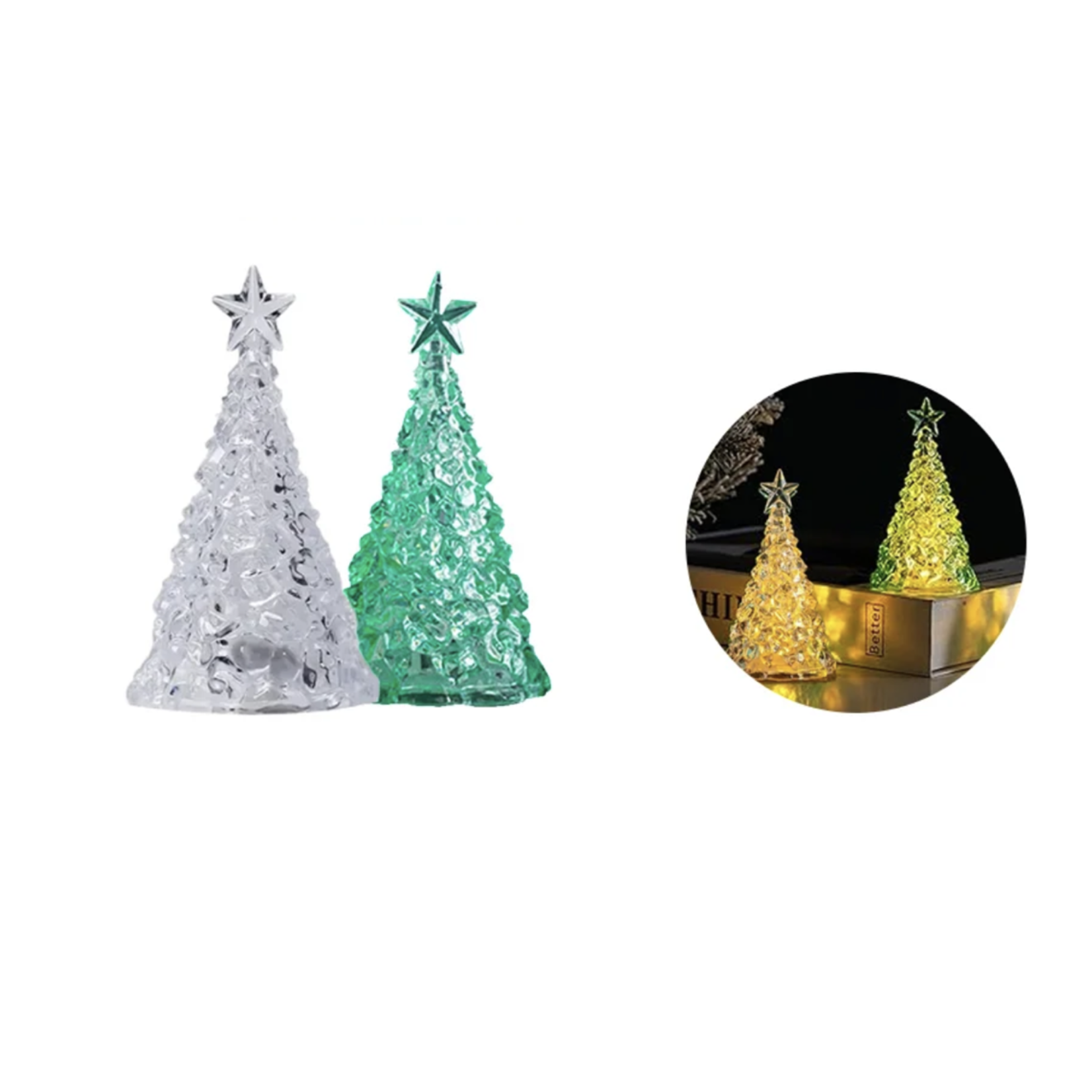 6 INCH LED CRYSTAL TREE (PRICE PER EACH, BOX HAS ASSORTMENT)