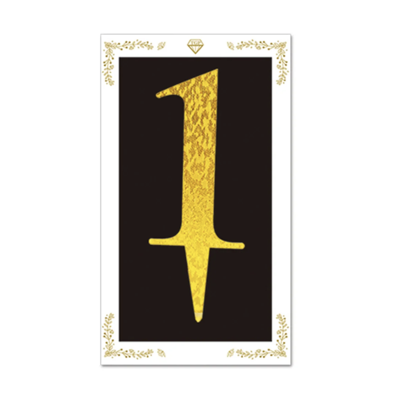 #1 GOLD CAKE TOPPER