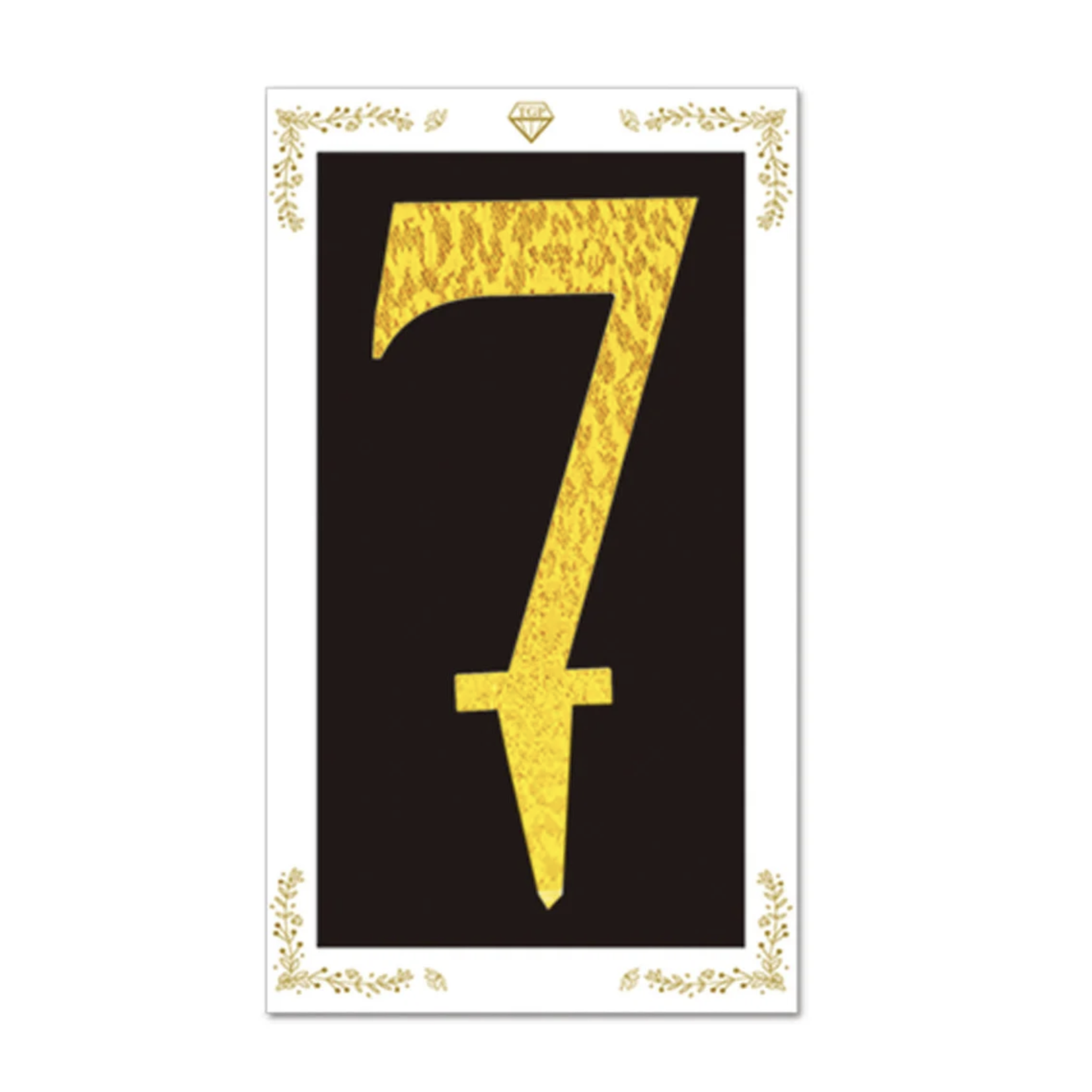 #7 GOLD CAKE TOPPER