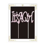 PINK RHINESTONE “ITS A GIRL” CAKE TOPPER