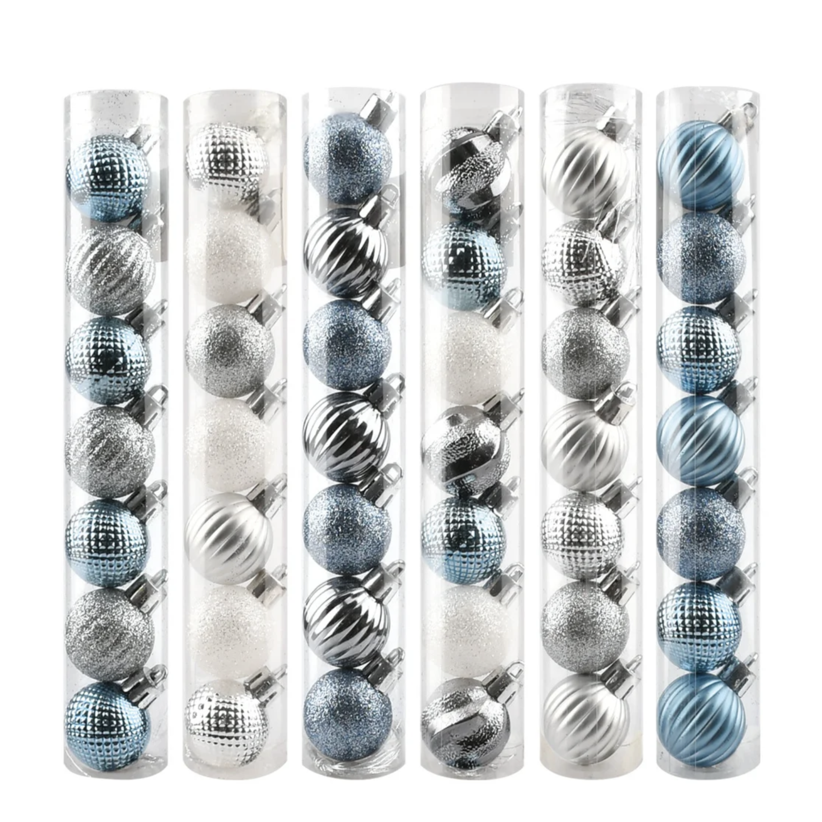 7ct CHRISTMAS BALL ORNAMENT SET 5CM (PRICE PER PACK)