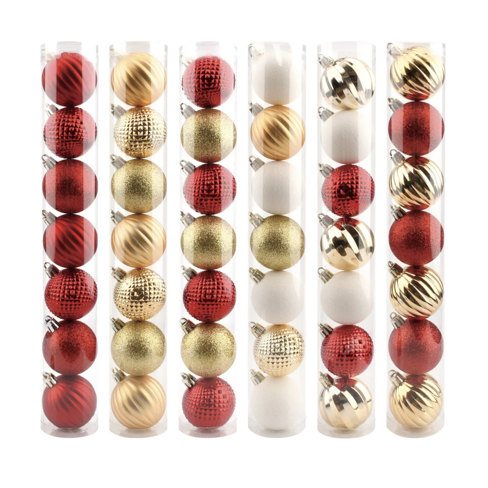 7ct CHRISTMAS BALL ORNAMENT SET 5CM (PRICE PER PACK)