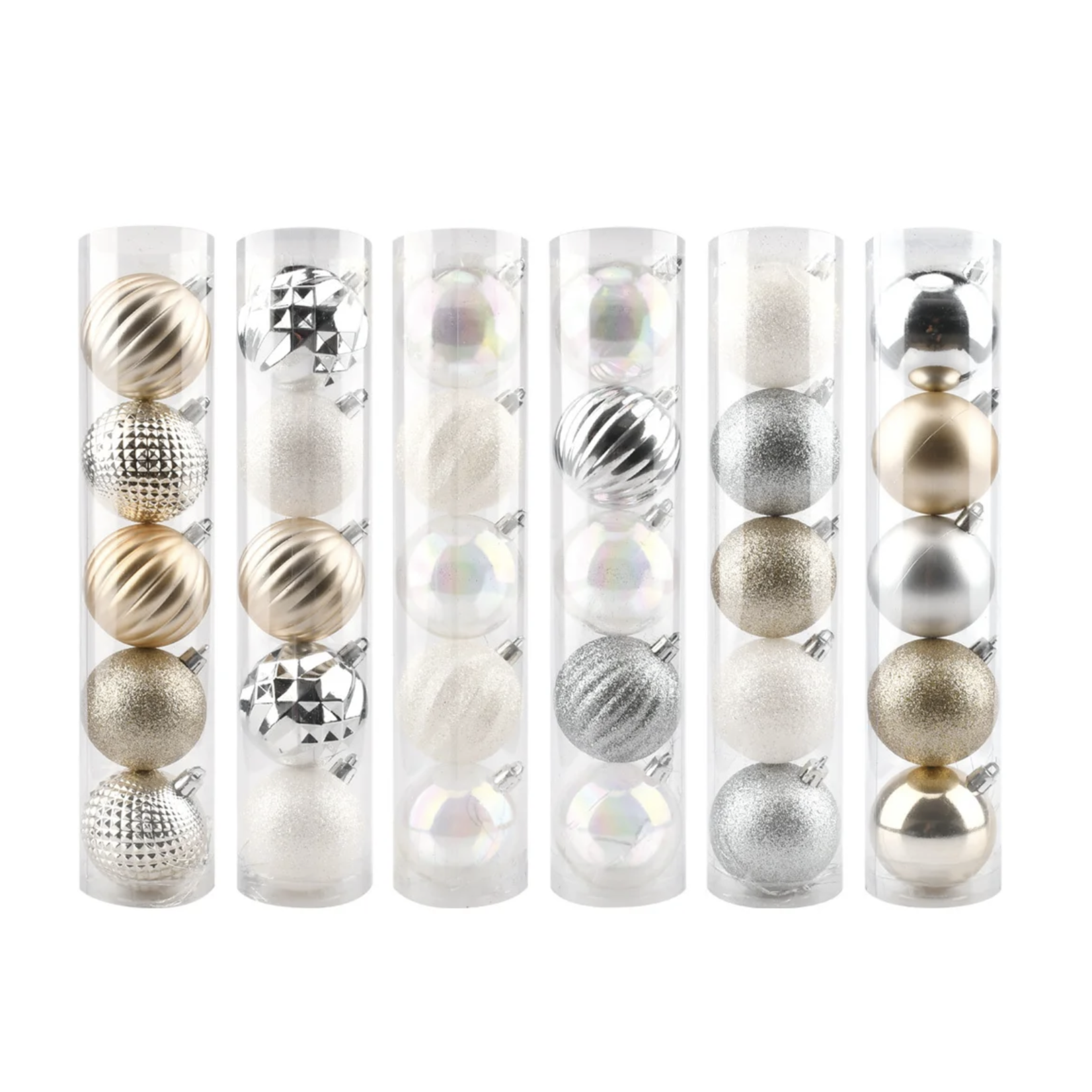 5ct CHRISTMAS BALL ORNAMENT SET 6CM (PRICE PER PACK)