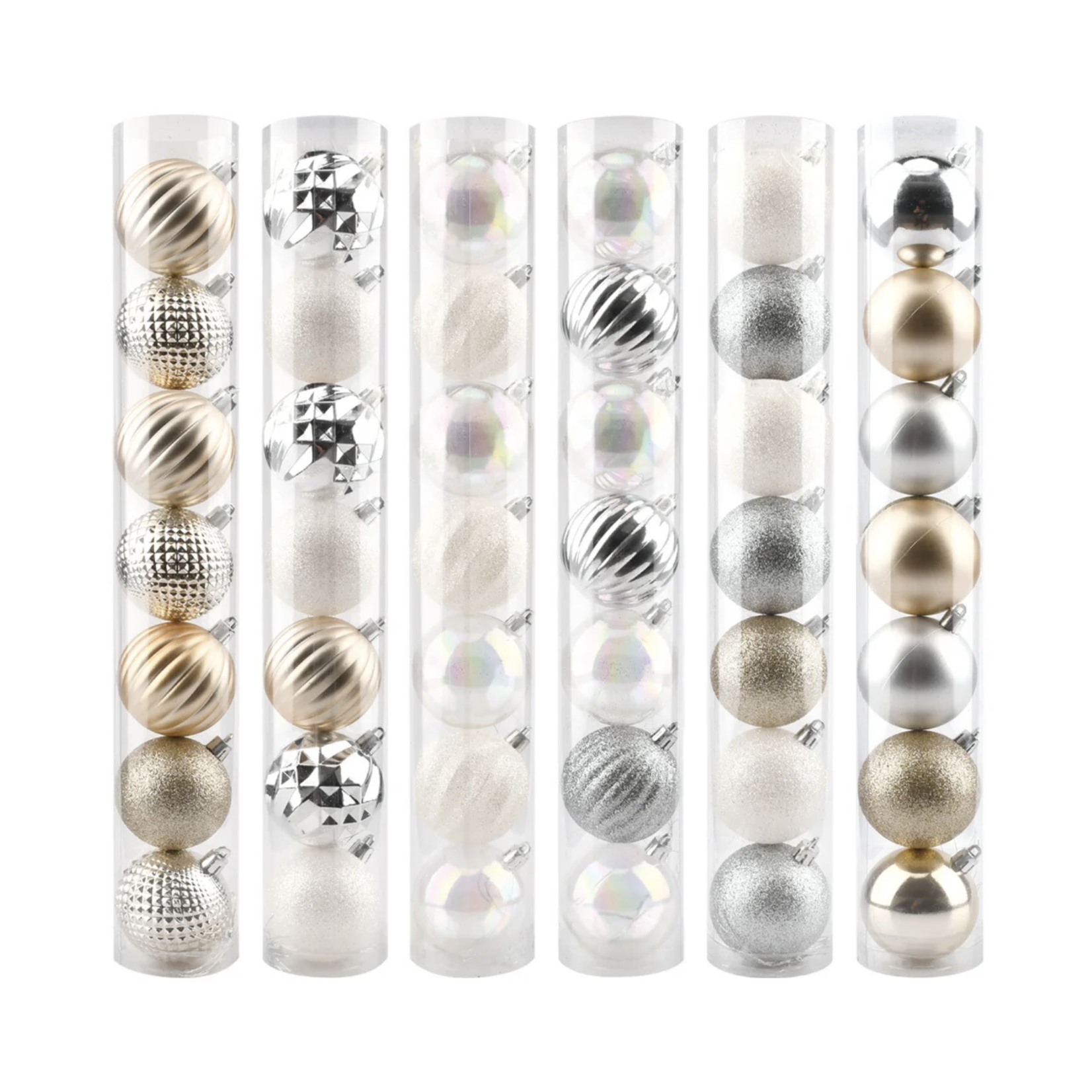 7ct CHRISTMAS BALL ORNAMENT SET 5CM (PRICE PER PACK)