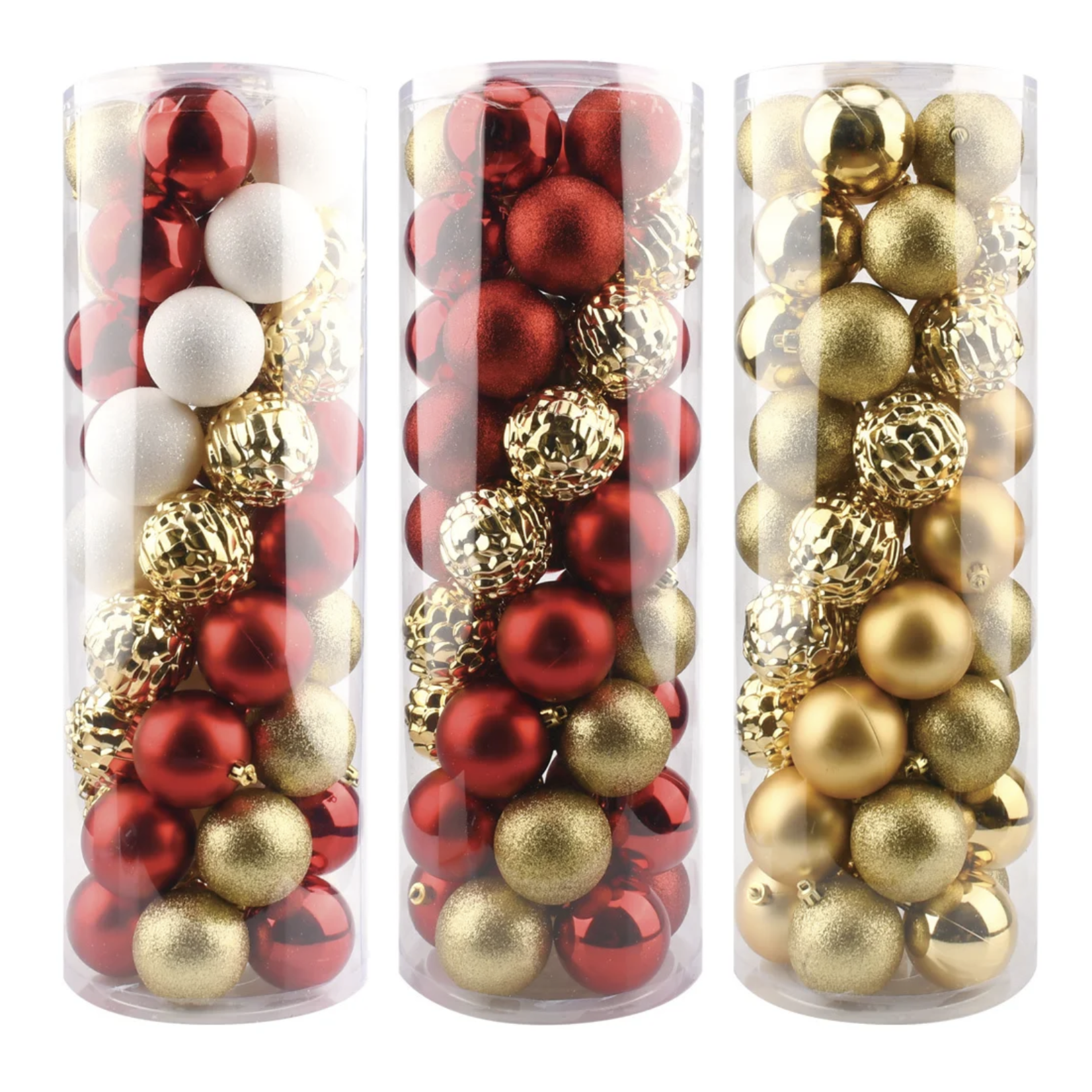 45ct CHRISTMAS BALL ORNAMENT SET 6CM (PRICE PER PACK)