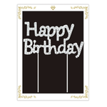 SILVER RHINESTONE CAKE STOPPER “HAPPY BIRTHDAY”