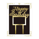 GOLD “HAPPY BIRTHDAY” CAKE TOPPER