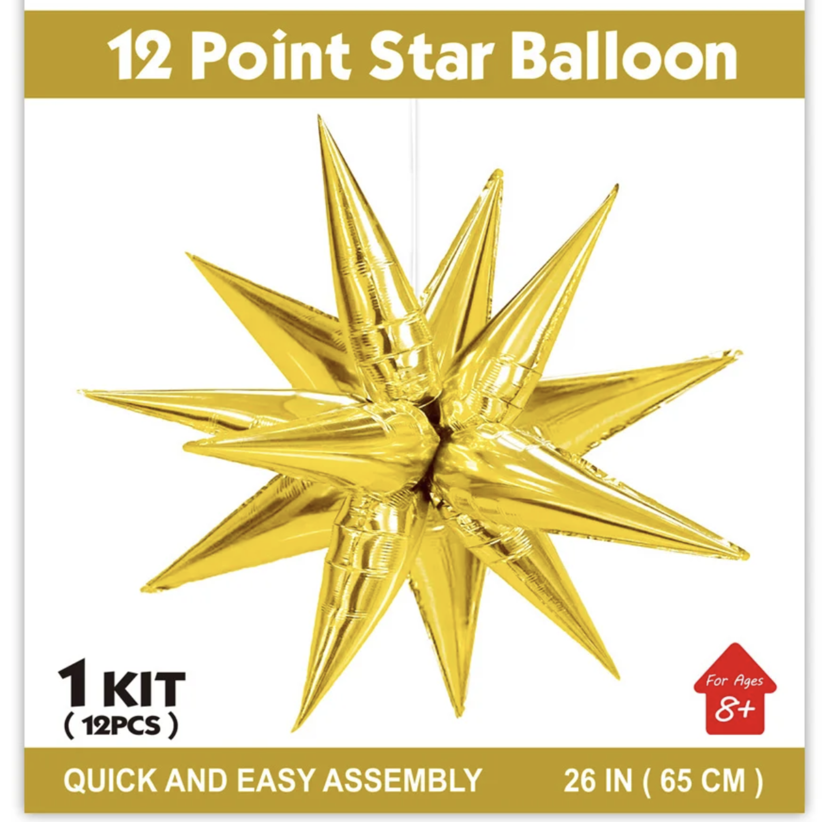 26” STAR BALLOON GOLD POINT