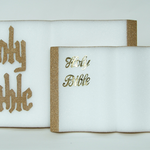 18x12x1-1/2"" Gold Letters, Gold Edges, Shrink-Wrapped - White STYROFOAM BIBLE