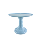9”H X 11” LIGHT BLUE ROUND PLASTIC ADJUSTABLE CAKE AND CUPCAKE STAND (THE HEIGHT CAN BE ADJUSTED AS LOW AS 6.25”H)