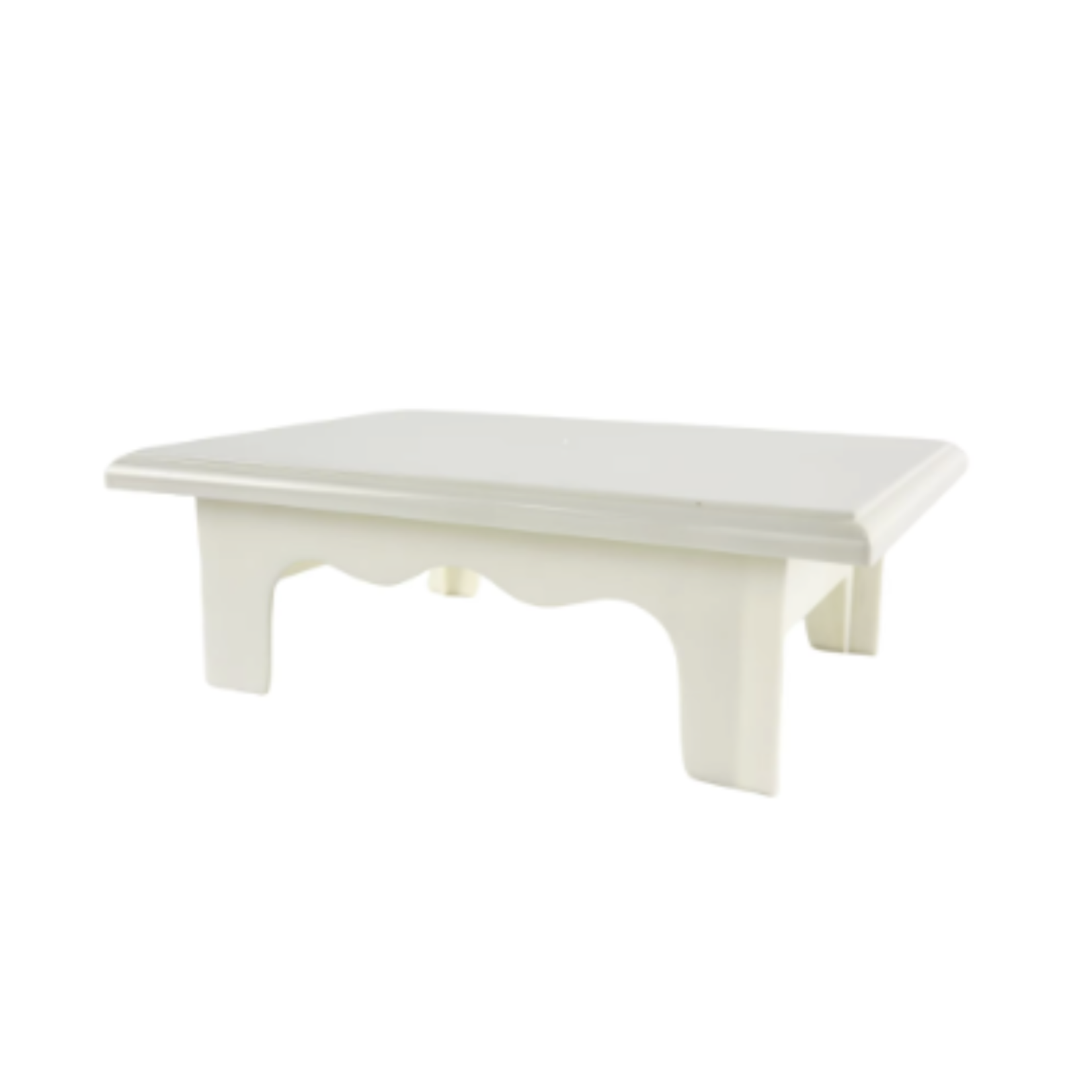 3.25’h x 7”W x 10”L WHITE PLASTIC RECTANGLE CAKE AND CUPCAKE STAND