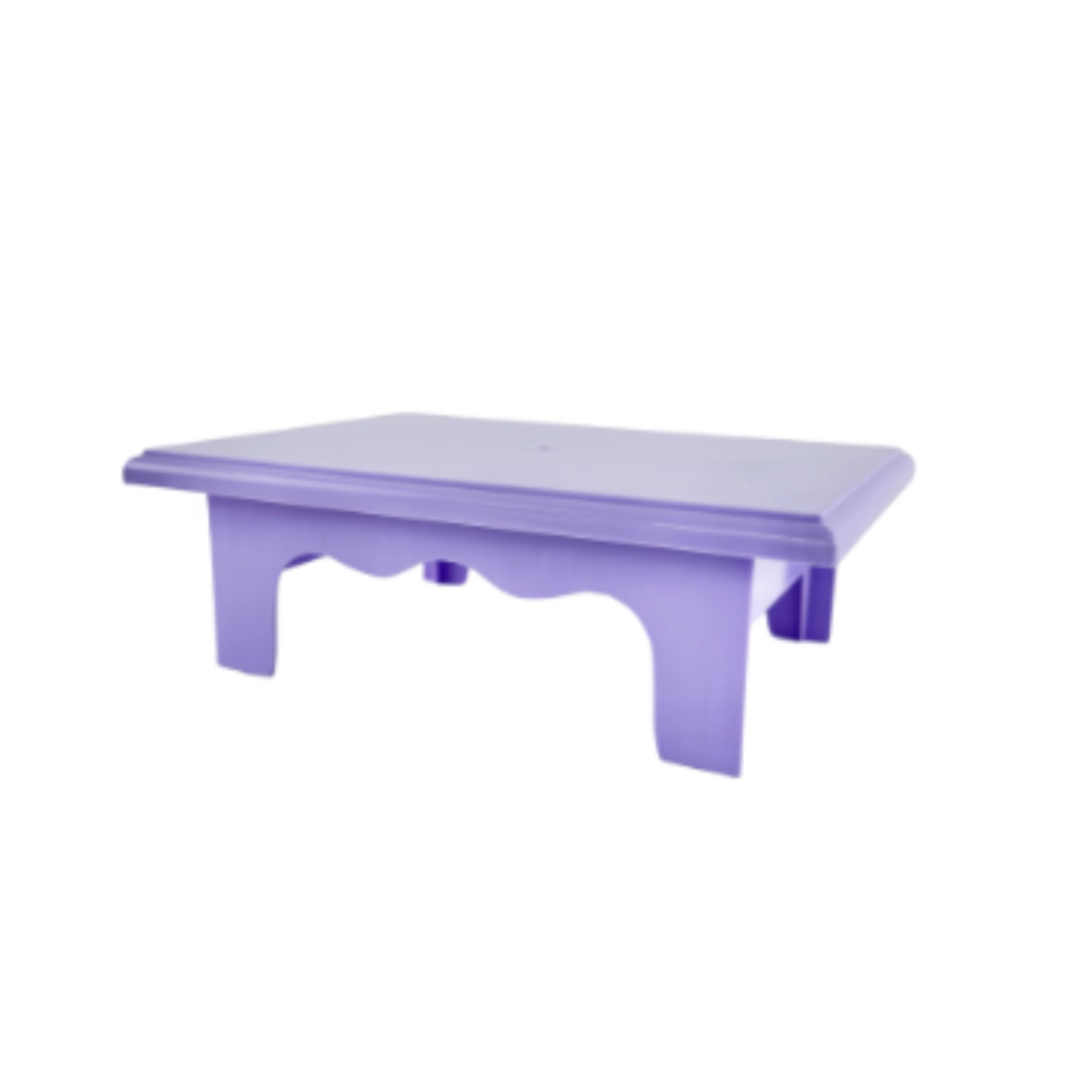 3.25’h x 7”W x 10”L LAVENDER PLASTIC RECTANGLE CAKE AND CUPCAKE STAND
