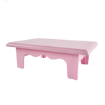 3.25’h x 7”W x 10”L PINK PLASTIC RECTANGLE CAKE AND CUPCAKE STAND
