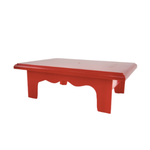3.25’h x 7”W x 10”L RED PLASTIC RECTANGLE CAKE AND CUPCAKE STAND