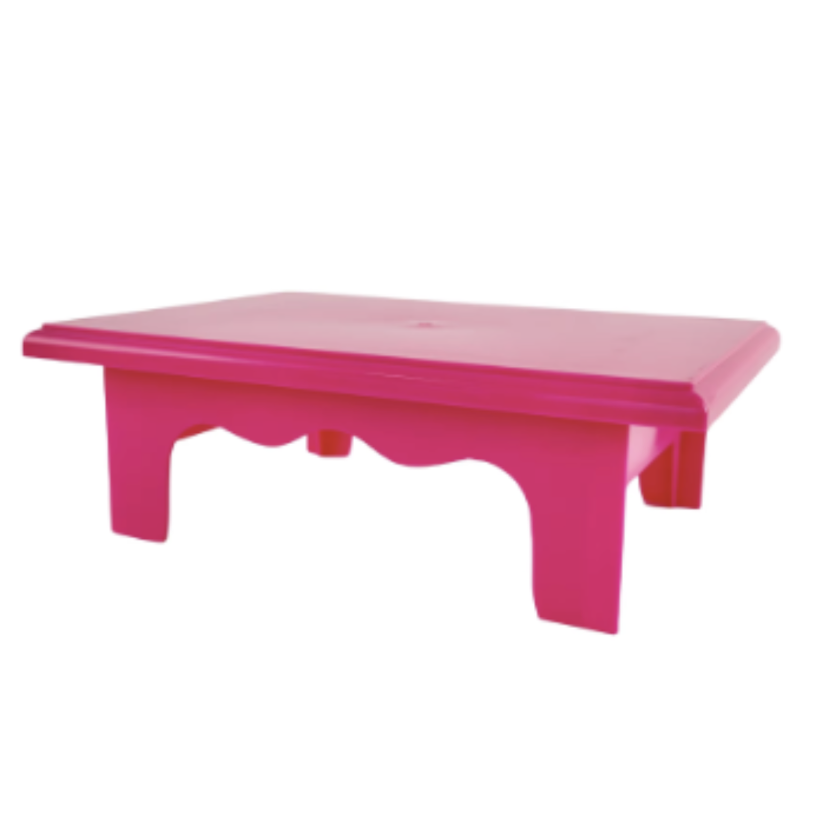 3.25’h x 7”W x 10”L HOT PINK PLASTIC RECTANGLE CAKE AND CUPCAKE STAND