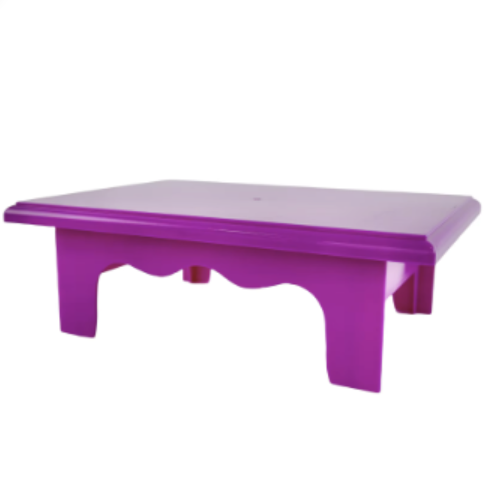 3.25’h x 7”W x 10”L FUCSHIA PLASTIC RECTANGLE CAKE AND CUPCAKE STAND