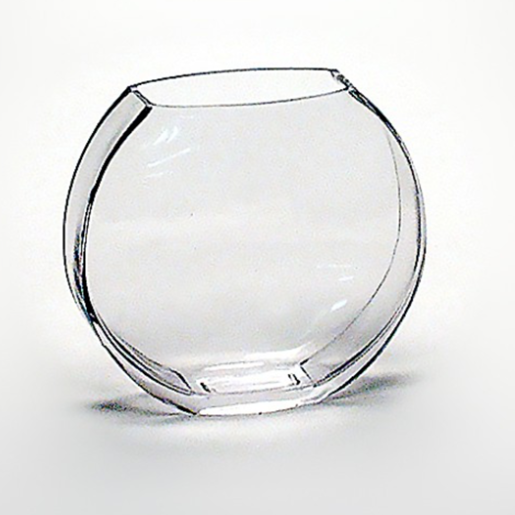 5.5"H X 2" X 6" RECTANGLE GLASS BULLET MOON VASE