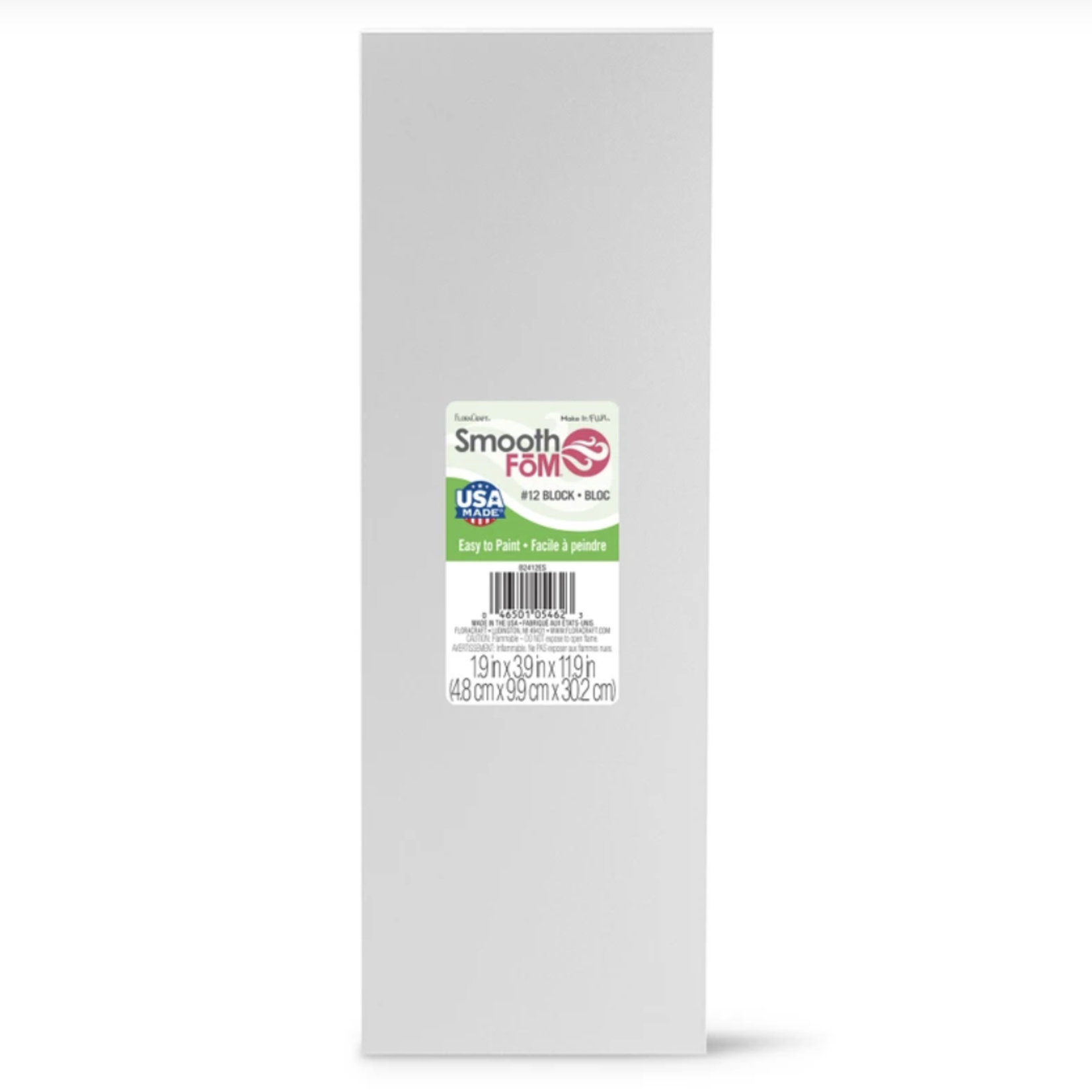 2" X 4" X 12’’ SMOOTH STYROFOAM FOAM BLOCK