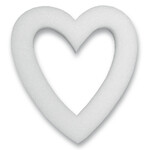 10" x 1" White Open STYROFOAM Heart