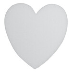 12x1-1/2"" White solid STYROFOAM Heart