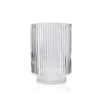 7"h x 5" FLUTED GLASS VASE