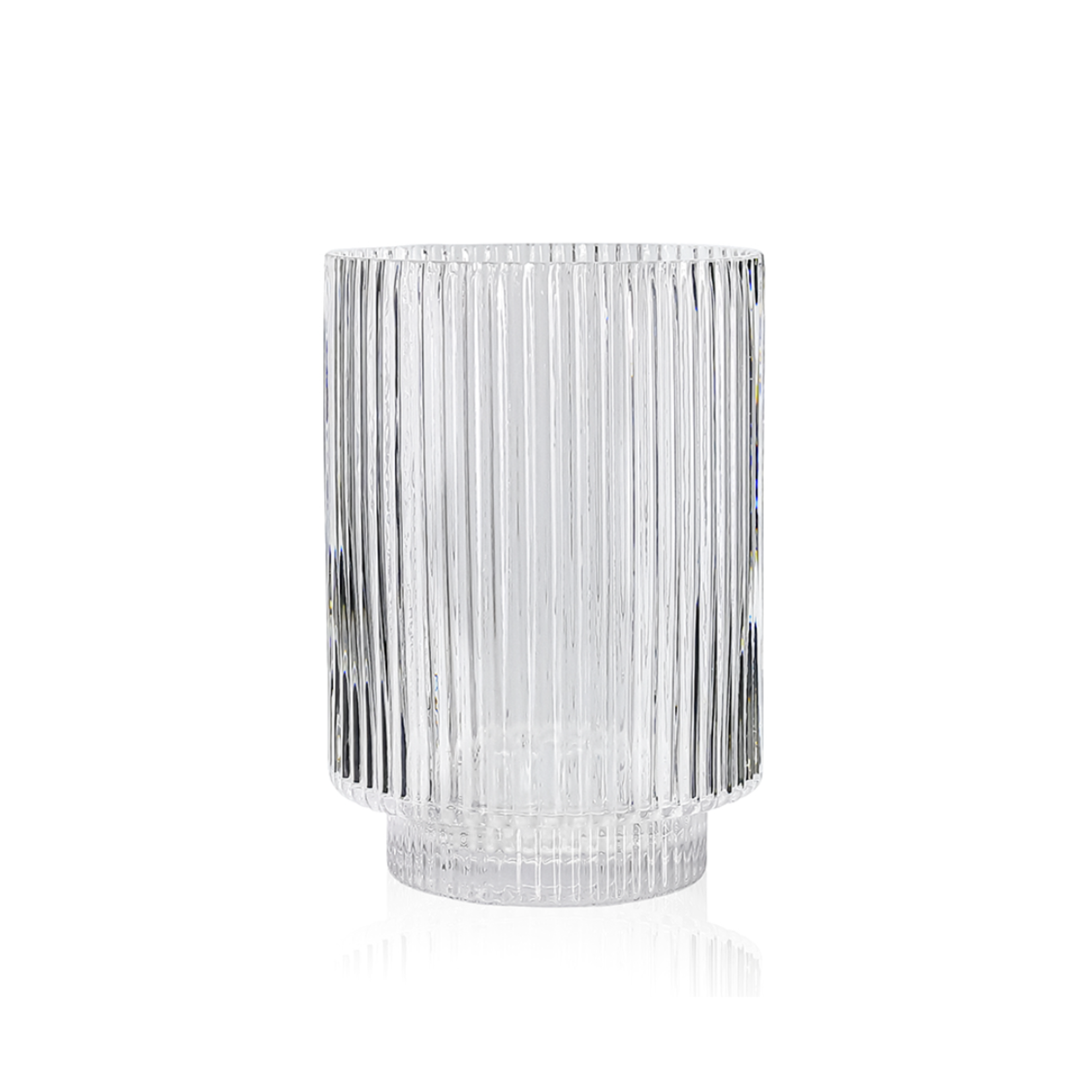 7"h x 5" FLUTED GLASS VASE