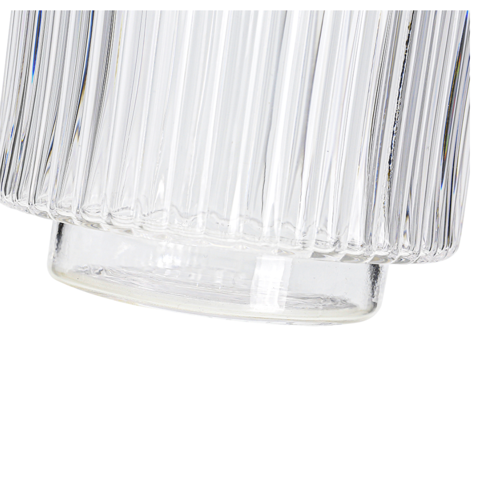 7"h x 5" FLUTED GLASS VASE