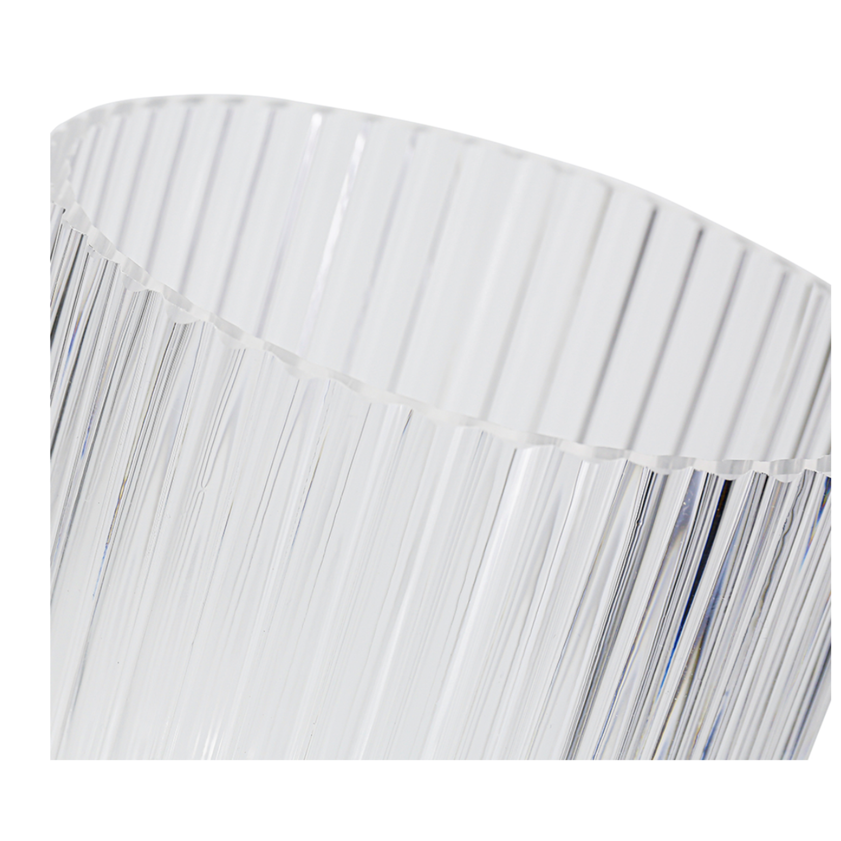 7"h x 5" FLUTED GLASS VASE