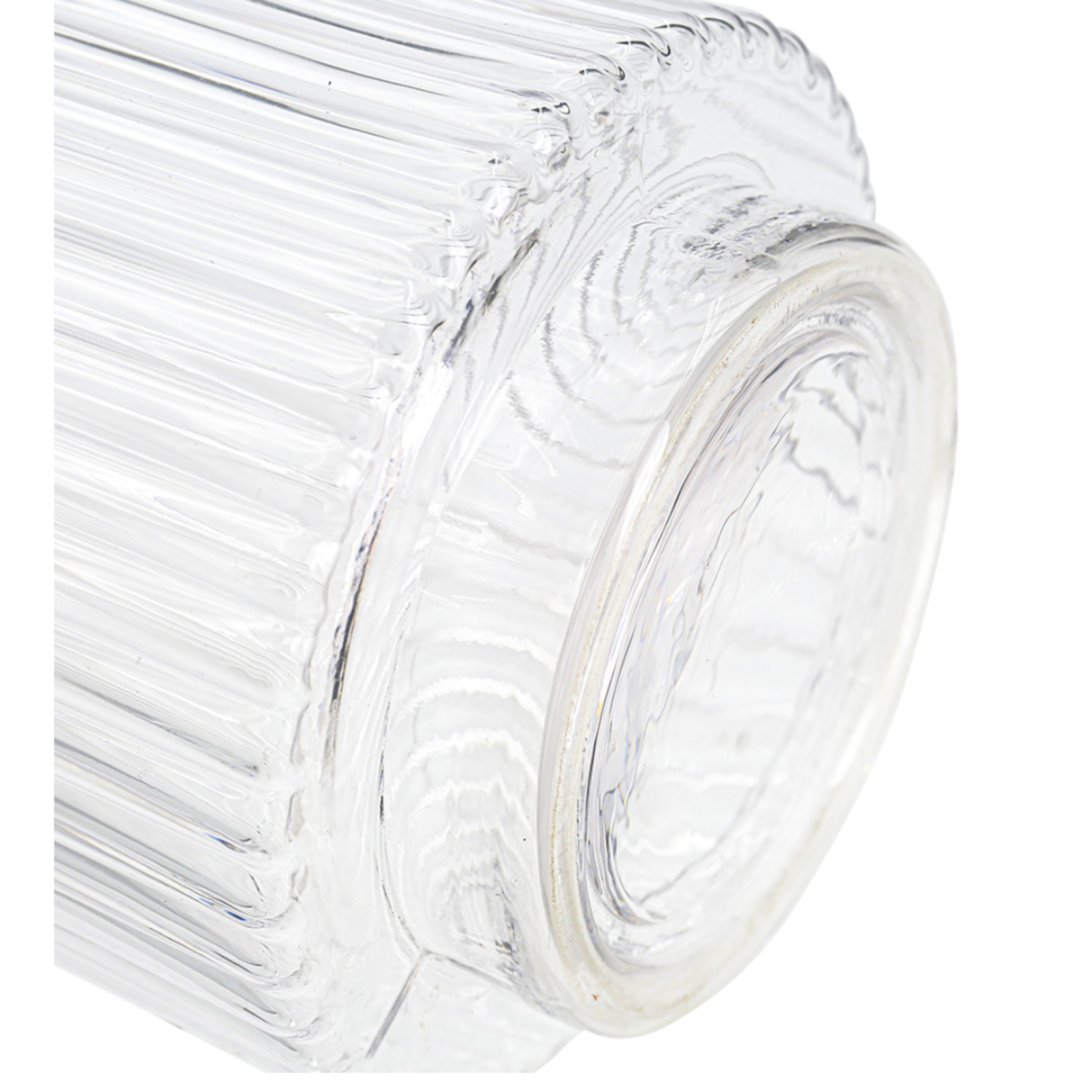 7"h x 5" FLUTED GLASS VASE