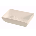 2.5”H X 5.5” X 9.5”L WHITE PLASTIC TAPERED RECTANGLE DISH