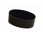 3”H X 5” X 7.5”L BLACK PLASTIC OVAL BOWL VASE