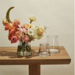 FAT PYRAMID GLASS VASE