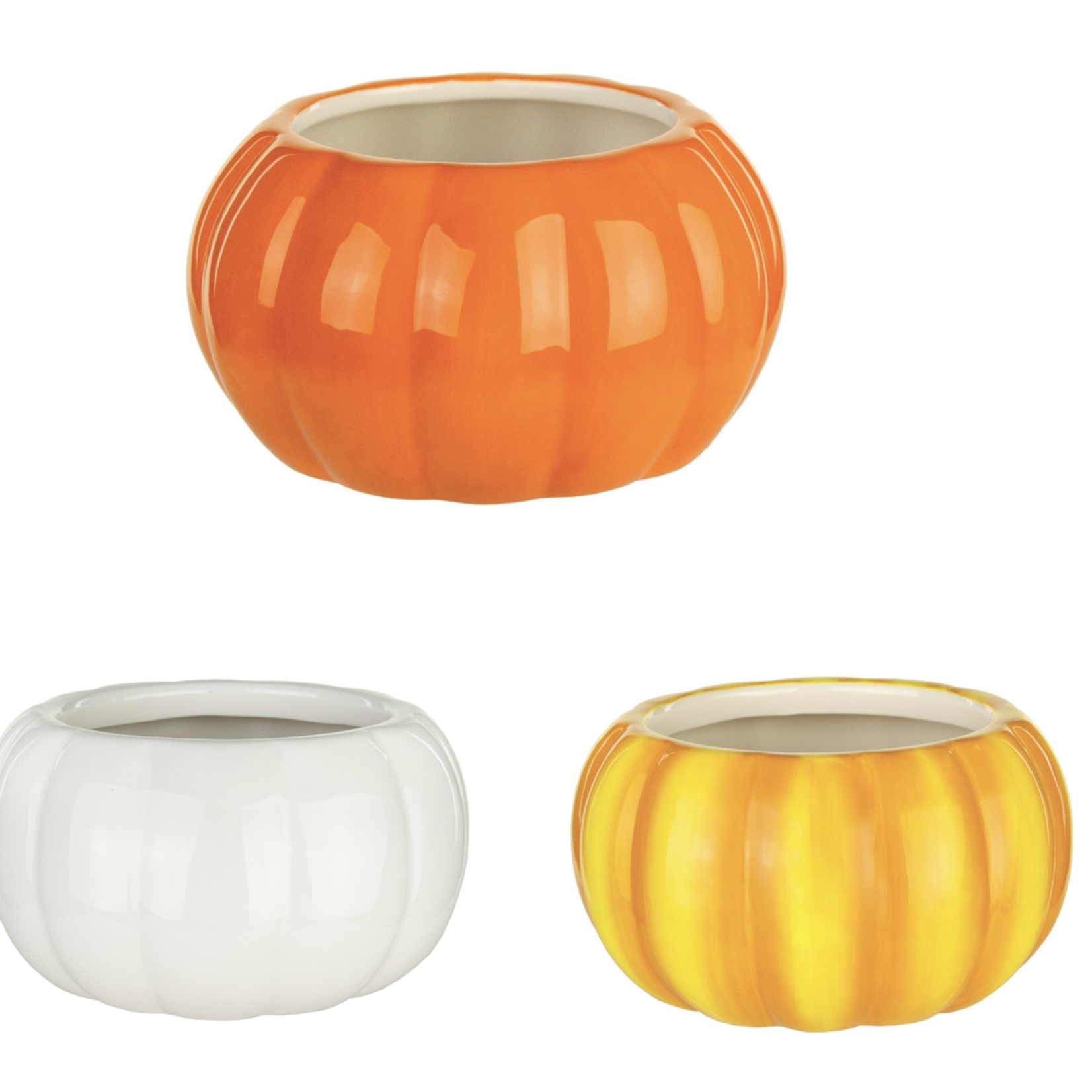 2.75"H X 5.25" CERAMIC PUMPKIN
