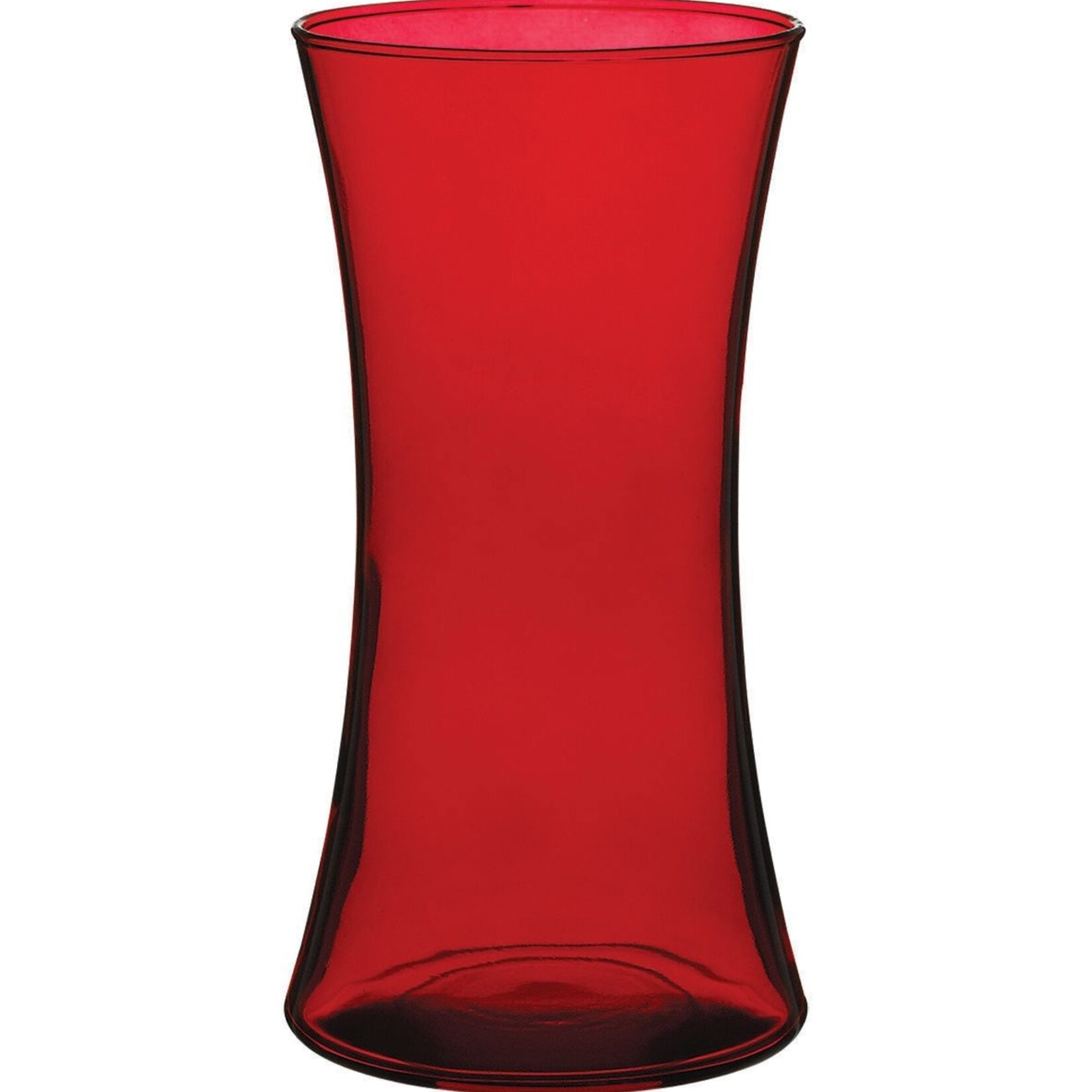 11.75” HIGH RED RUBY GLASS GATHERING VASE
