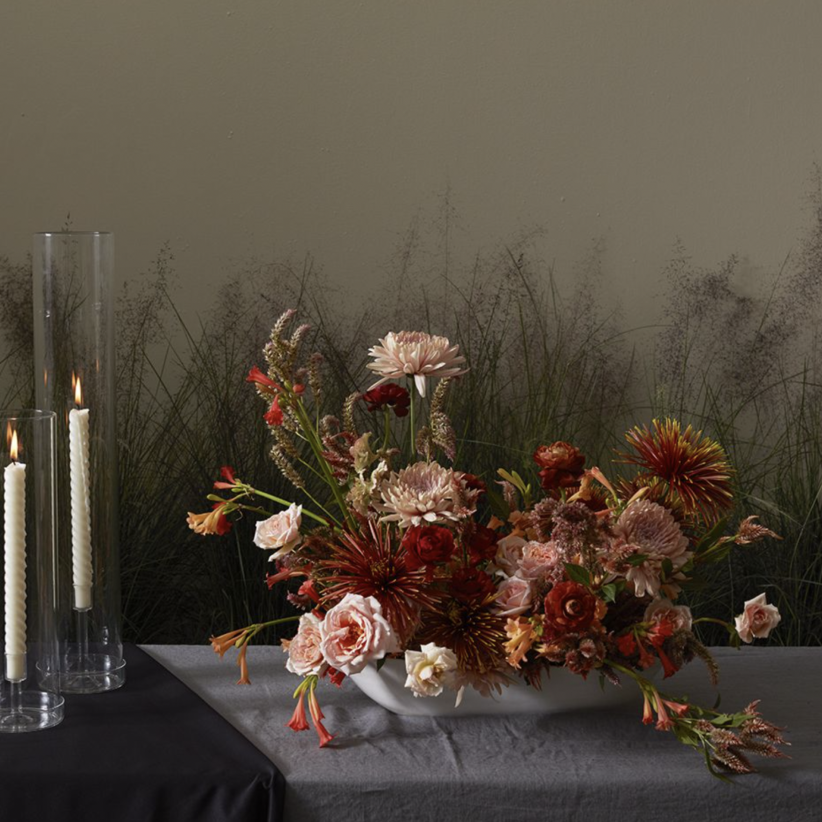 5”H X 4.25” GLASS ADELINE CANDLEHOLDER (CHIMNEY NOT INCLUDED)