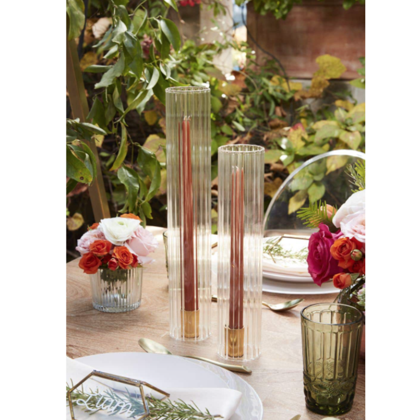 14”H X 3.5” CHIMNEY OPTIC GLASS SLEEVE (OPEN AT THE BOTTOM AND THE TOP)