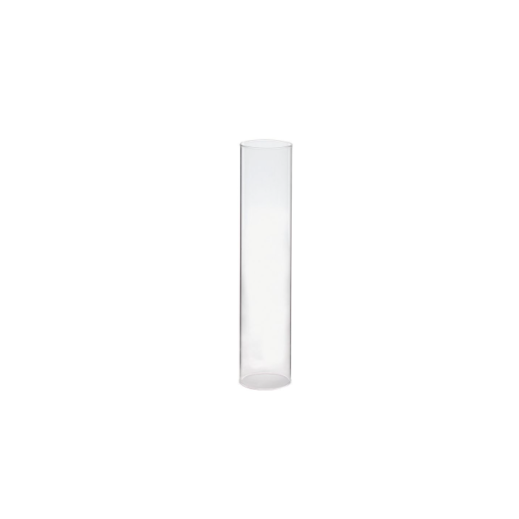 12"h x 2.5" GLASS CHIMNEY SLEEVE TUBE (OPEN AT THE BOTTOM AND TOP)