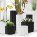 TEXTURED CONTEMORARY CERAMIC CYLINDER