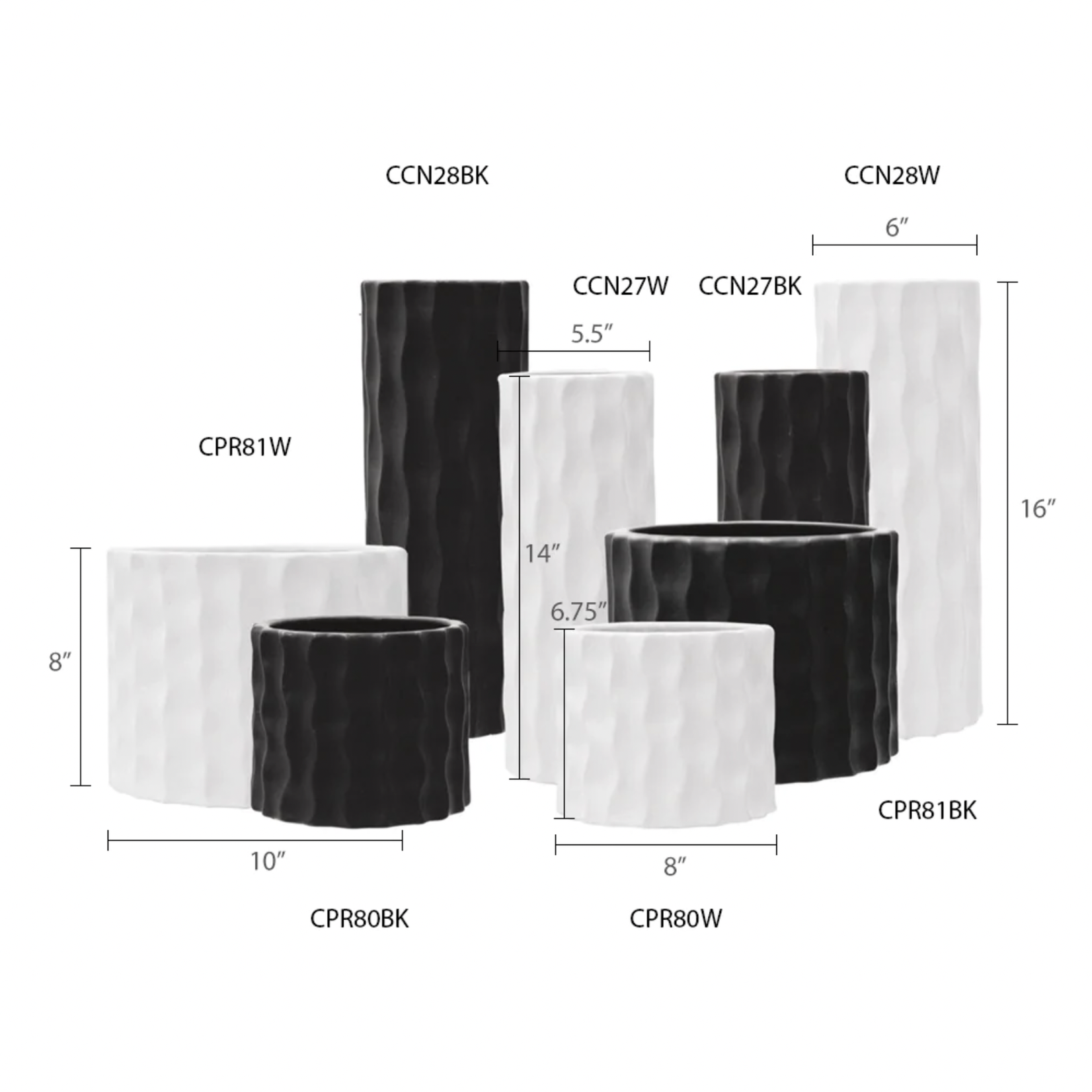 TEXTURED CONTEMORARY CERAMIC CYLINDER
